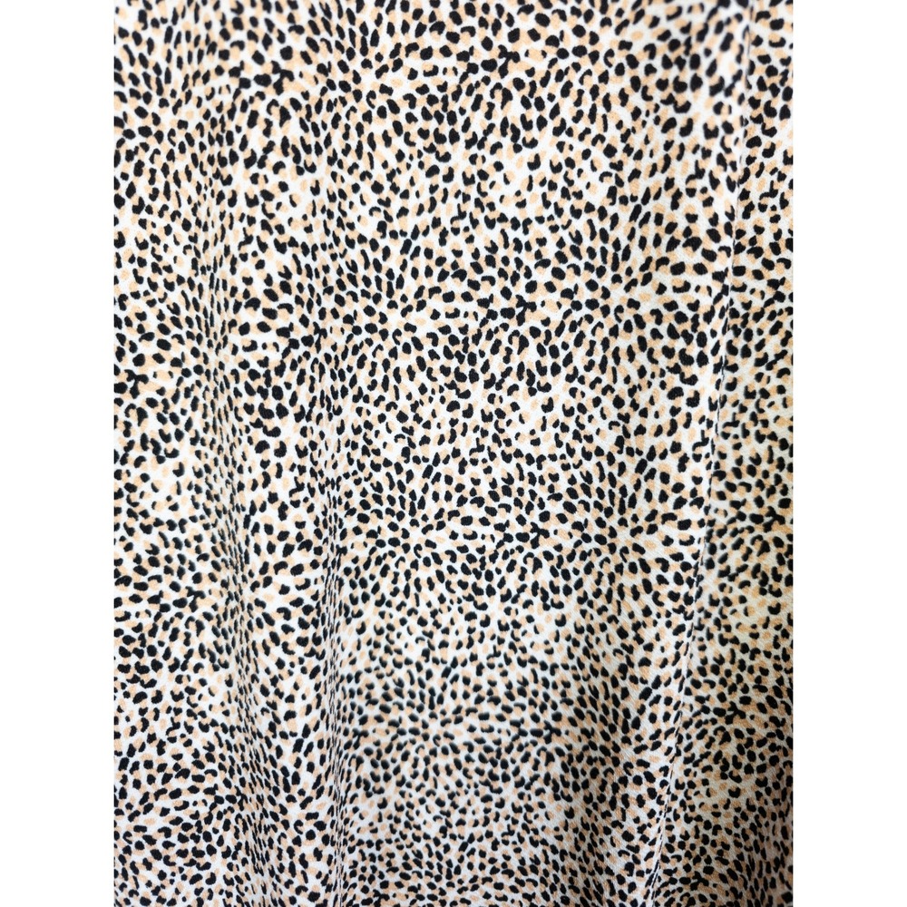 Adrianna Papell Blouse Womens 2X Beige Leopard Boho Coastal Chic Resort Plus Mod - Picture 9 of 14